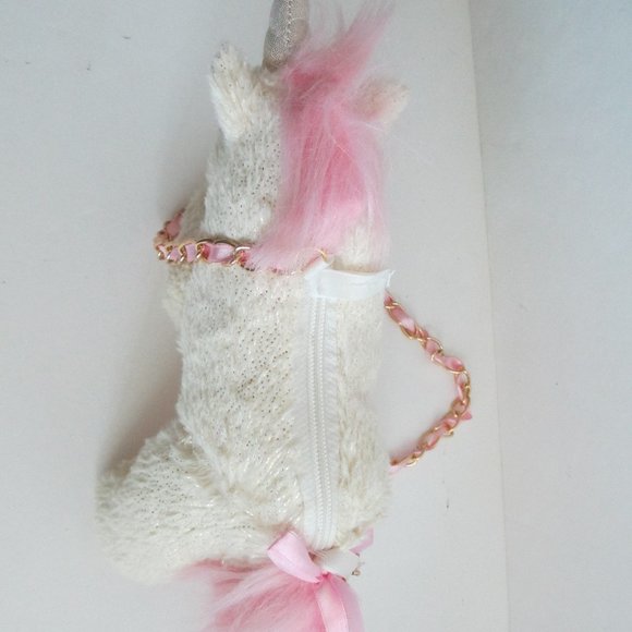 Olly & Me Plush Stuffed Set of 2 Unicorn Olly with Gold Chain Handle Purse - Picture 7 of 7